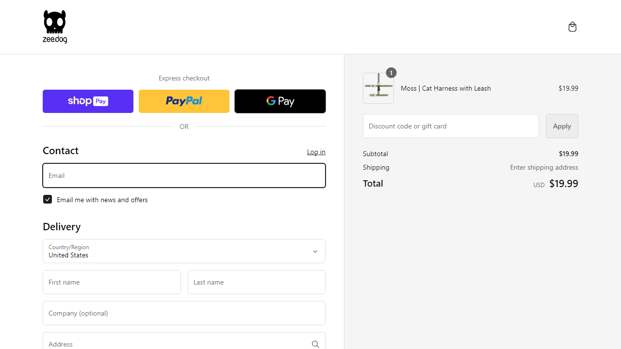 How to apply ZeeDog coupon code